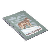 New Hampshire Wolf Scene Notitieboek (Rechterzijde)