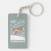 New Hampshire Wolf Scene Sleutelhanger (achterkant)