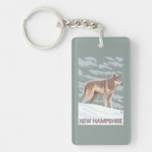 New Hampshire Wolf Scene Sleutelhanger (Voorkant)