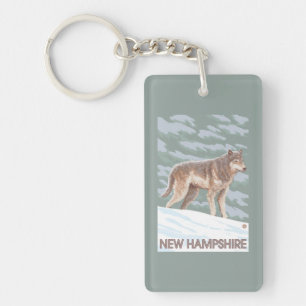 New Hampshire Wolf Scene Sleutelhanger