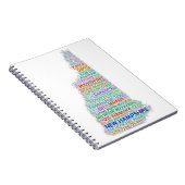 New Hampshire Word Cloud Notitieboek (Rechterzijde)