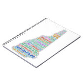 New Hampshire Word Cloud Notitieboek (Linkerzijde)