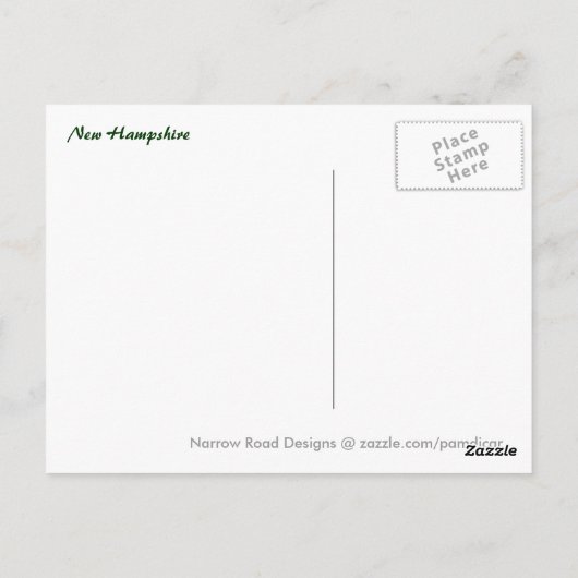 New Hampshire Zee Briefkaart (Achterkant)