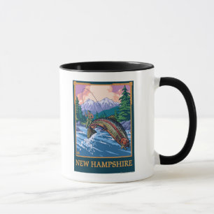 New HampshireAngler Fisherman Scene Mok