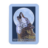 New HampshireHowling Wolf Magneet (Verticaal)
