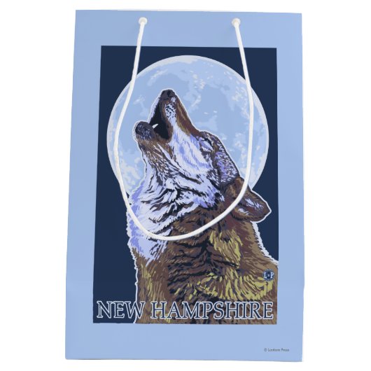 New HampshireHowling Wolf Medium Cadeauzakje (Achterkant)