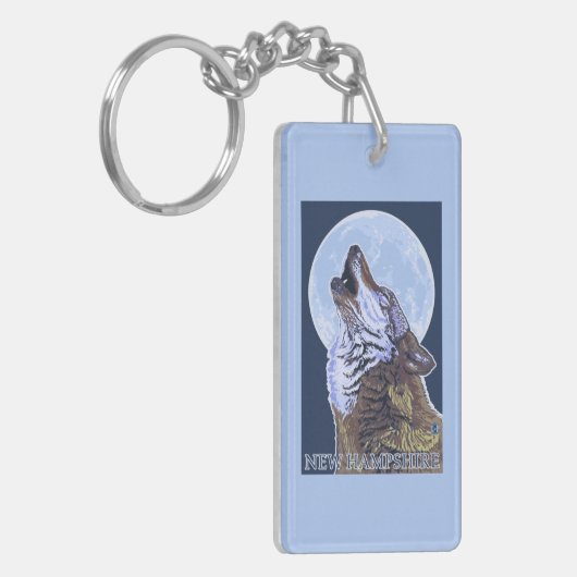 New HampshireHowling Wolf Sleutelhanger (Voorkant Links)