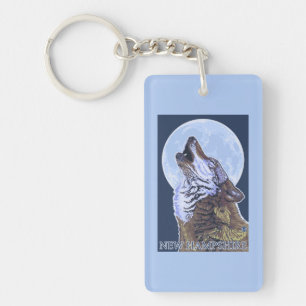 New HampshireHowling Wolf Sleutelhanger