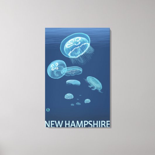 New HampshireJellyfish Scene Canvas Afdruk (Voorkant)
