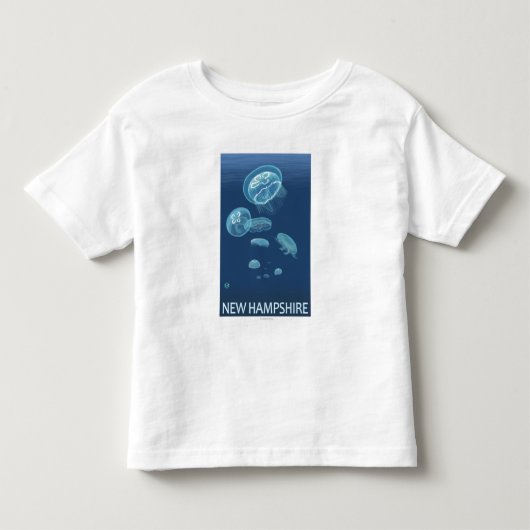 New HampshireJellyfish Scene Kinder Shirts (Voorkant)