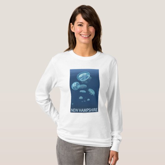 New HampshireJellyfish Scene T-shirt (Voorkant volledig)