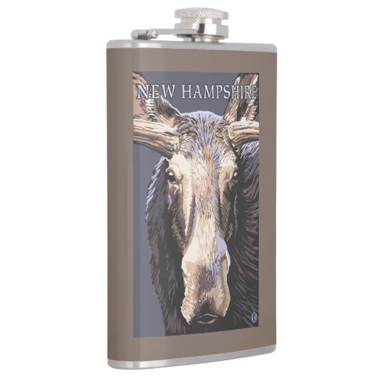 New HampshireMoose Up Close Heupfles (Rechts)