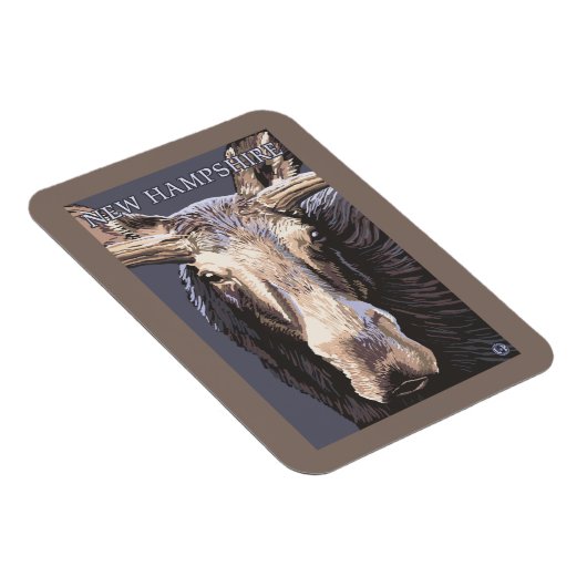 New HampshireMoose Up Close Magneet (Rechterzijde)