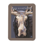 New HampshireMoose Up Close Magneet (Verticaal)