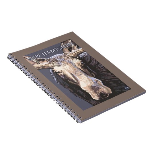 New HampshireMoose Up Close Notitieboek (Rechterzijde)