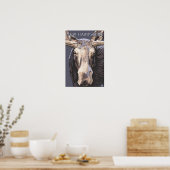 New HampshireMoose Up Close Poster (Keuken)