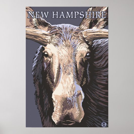 New HampshireMoose Up Close Poster (Voorkant)