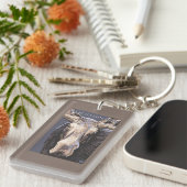 New HampshireMoose Up Close Sleutelhanger (Voorkant Rechts)