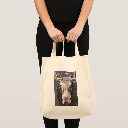 New HampshireMoose Up Close Tote Bag (Voorkant (product))