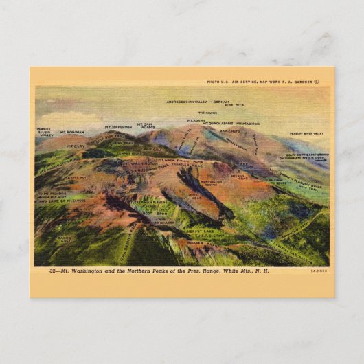 New Hampshire's Witte Bergen  Briefkaart (Voorkant)