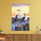 New HampshireSea Gulls Scene Canvas Afdruk (Insitu (Woonkamer))