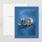 New HampshireSea Otter Scene Briefkaart (Voorkant / Achterkant)