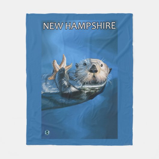 New HampshireSea Otter Scene Fleece Deken (Voorkant)
