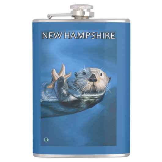 New HampshireSea Otter Scene Heupfles (Voorkant)
