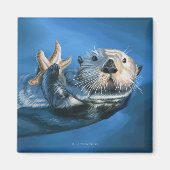 New HampshireSea Otter Scene Magneet (Voorkant)