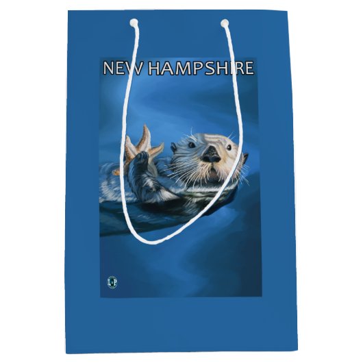 New HampshireSea Otter Scene Medium Cadeauzakje (Voorkant)