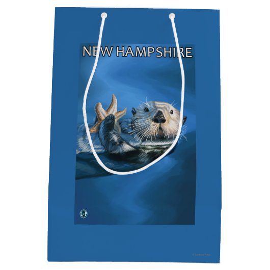 New HampshireSea Otter Scene Medium Cadeauzakje (Achterkant)