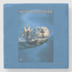 New HampshireSea Otter Scene Stenen Onderzetter