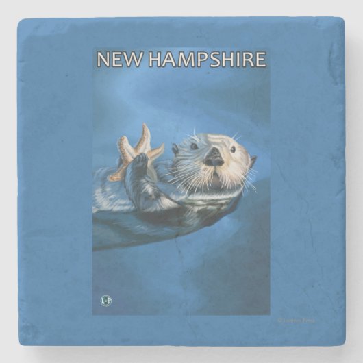 New HampshireSea Otter Scene Stenen Onderzetter (Voorkant)