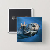 New HampshireSea Otter Scene Vierkante Button 5,1 Cm (Voorkant /achterkant)