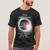 New HampshireUSA Totale zonsverduistering 8 april  T-shirt (Voorkant)
