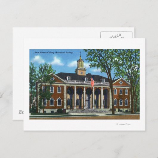 New Haven Colony Historische Society Briefkaart (Voorkant / Achterkant)
