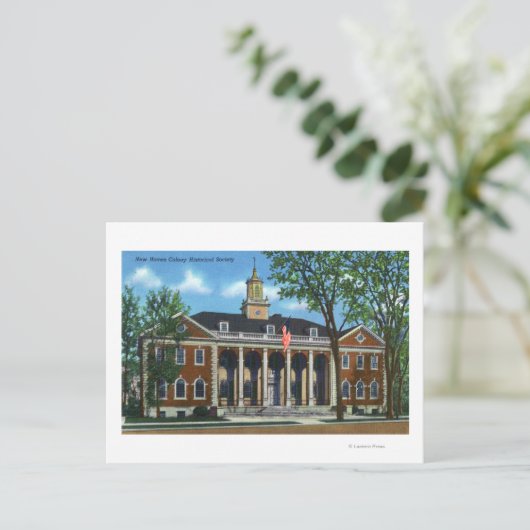 New Haven Colony Historische Society Briefkaart (Staand voorkant)