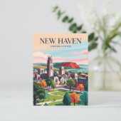New Haven Connecticut Briefkaart (Staand voorkant)