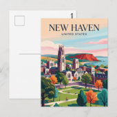 New Haven Connecticut Briefkaart (Voorkant / Achterkant)
