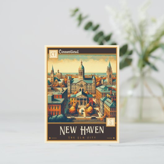 New Haven, Connecticut |  Briefkaart (Staand voorkant)