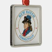 New Haven Connecticut Colonial Metalen Ornament (Rechts)