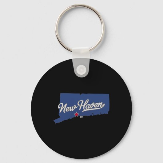 New Haven Connecticut Ct Map  Sleutelhanger (Voorkant)