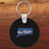 New Haven Connecticut Ct Map  Sleutelhanger (Voorkant)