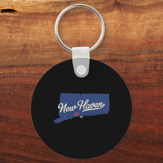 New Haven Connecticut Ct Map  Sleutelhanger (Voorkant)