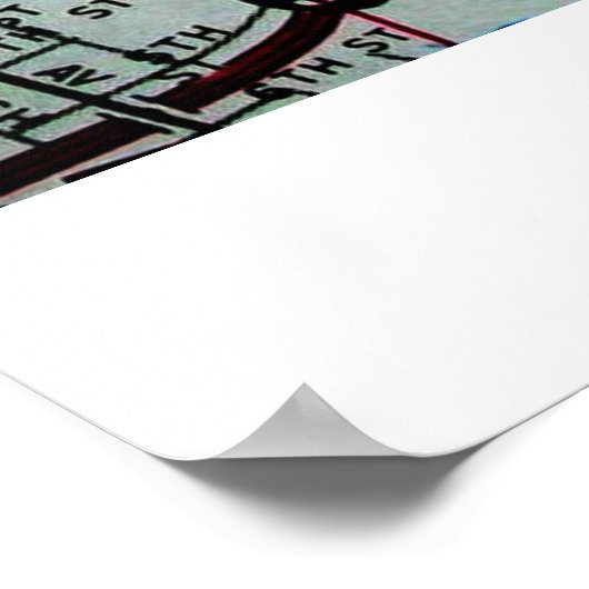 New Haven, Connecticut, map VS Poster (Hoek)