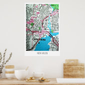New Haven, Connecticut, map VS Poster (Keuken)