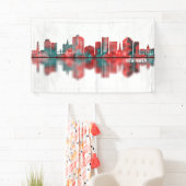 New Haven Connecticut Skyline Spandoek (Insitu)
