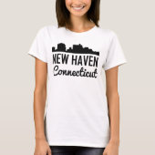 New Haven Connecticut Skyline T-shirt (Voorkant)