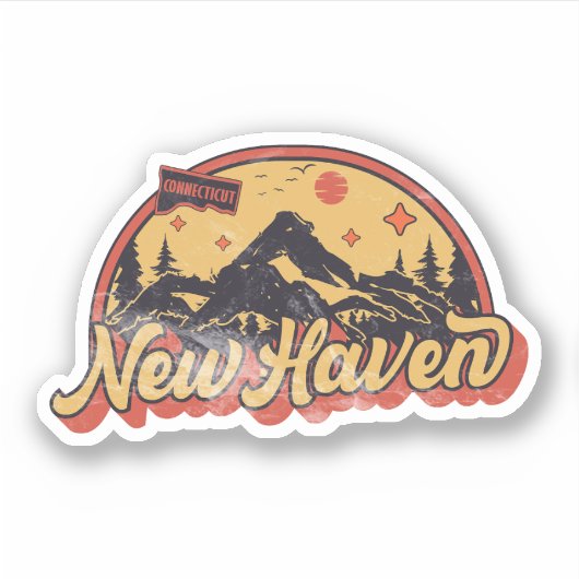 New Haven, Connecticut Sticker (Voorkant)
