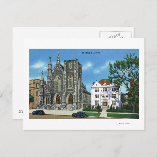 New Haven, CTExterior Uitzicht of St. Mary's Briefkaart (Voorkant / Achterkant)